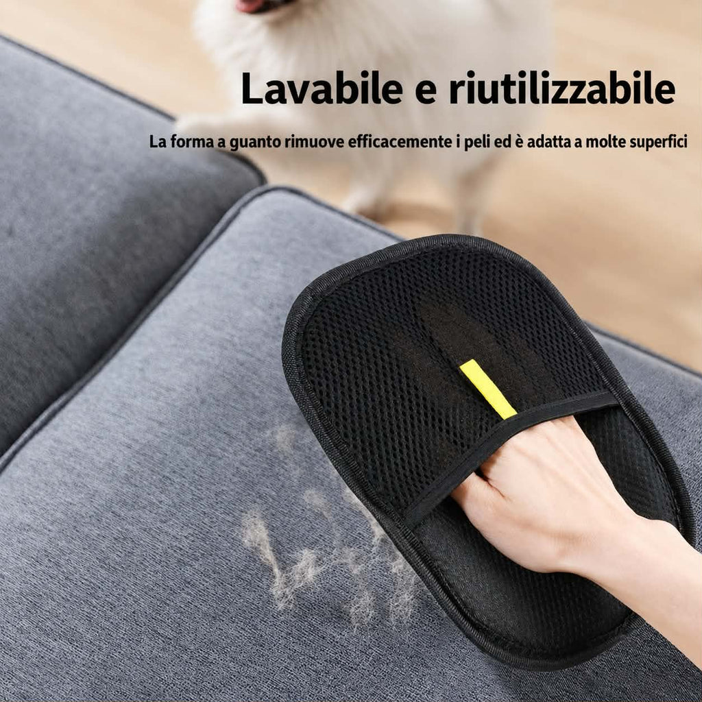 Guanto spazzola peli